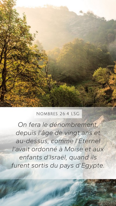 Nombres 26:4 LSG Bible Verse Image