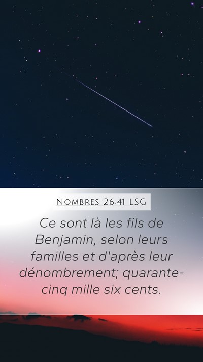 Nombres 26:41 LSG Bible Verse Image