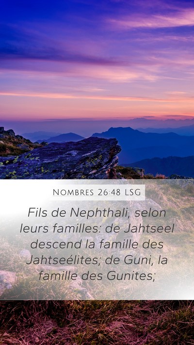 Nombres 26:48 LSG Bible Verse Image