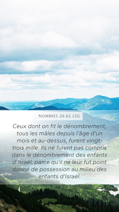 Nombres 26:62 LSG Bible Verse Image