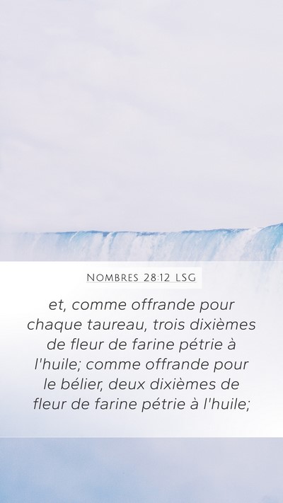Nombres 28:12 LSG Bible Verse Image