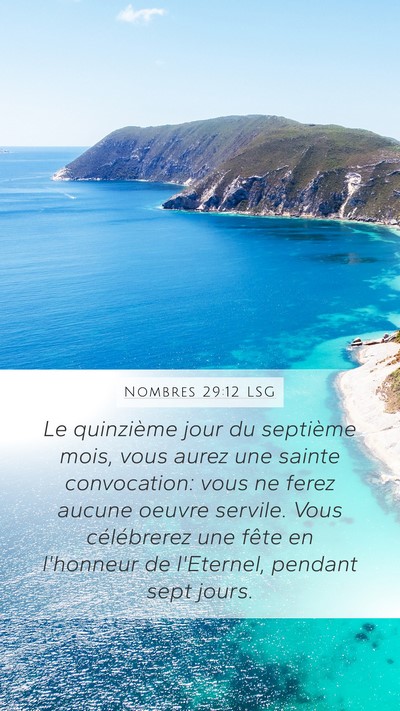 Nombres 29:12 LSG Bible Verse Image