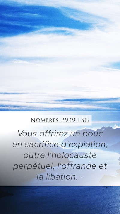 Nombres 29:19 LSG Bible Verse Image