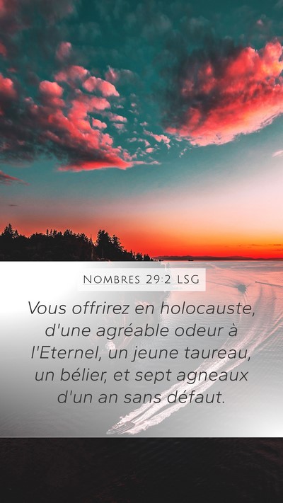 Nombres 29:2 LSG Mobile Phone Wallpaper - Vous offrirez en holocauste, d'une agréable - Mobile Bible Verse Wallpaper
