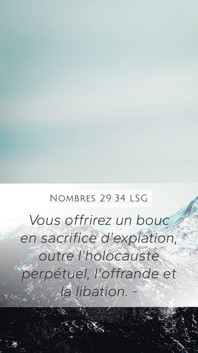 Nombres 29:34 LSG Bible Verse Image