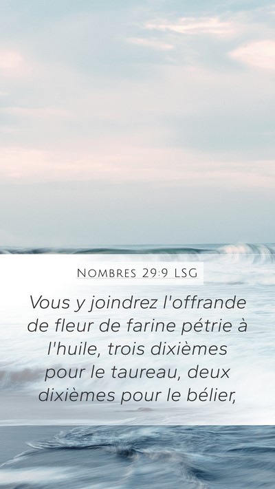 Nombres 29:9 LSG Bible Verse Image