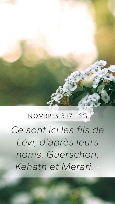 Nombres 3:17 LSG Bible Verse Image