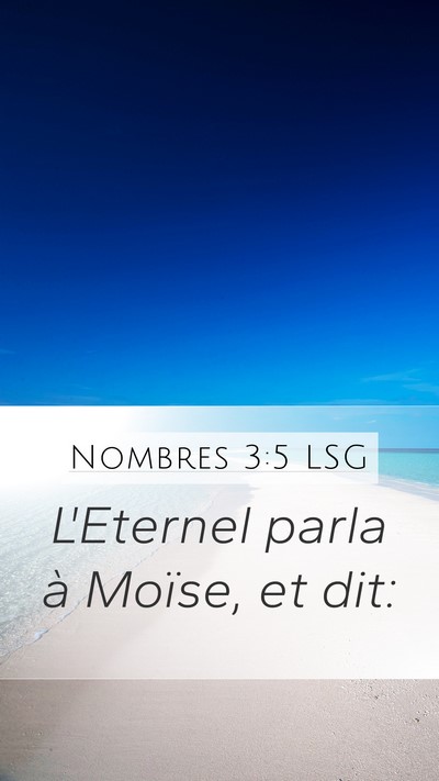 Nombres 3:5 LSG Bible Verse Image