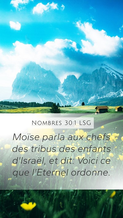 Nombres 30:1 LSG Mobile Phone Wallpaper - Moïse parla aux chefs des tribus des enfants - Mobile Bible Verse Wallpaper