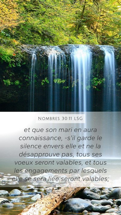 Nombres 30:11 LSG Mobile Phone Wallpaper - et que son mari en aura connaissance, -s'il garde - Mobile Bible Verse Wallpaper