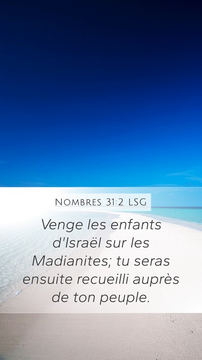 Nombres 31:2 LSG Bible Verse Image