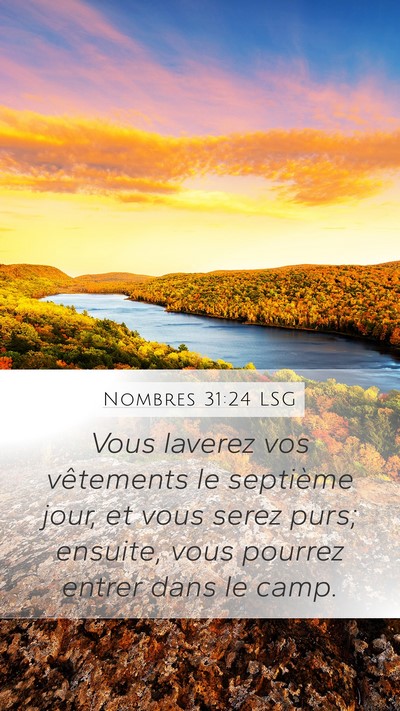 Nombres 31:24 LSG Bible Verse Image