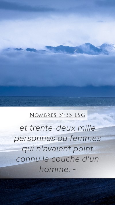 Nombres 31:35 LSG Bible Verse Image