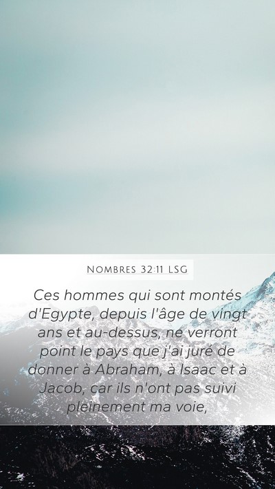 Nombres 32:11 LSG Mobile Phone Wallpaper - Ces hommes qui sont montés d'Egypte, depuis - Mobile Bible Verse Wallpaper