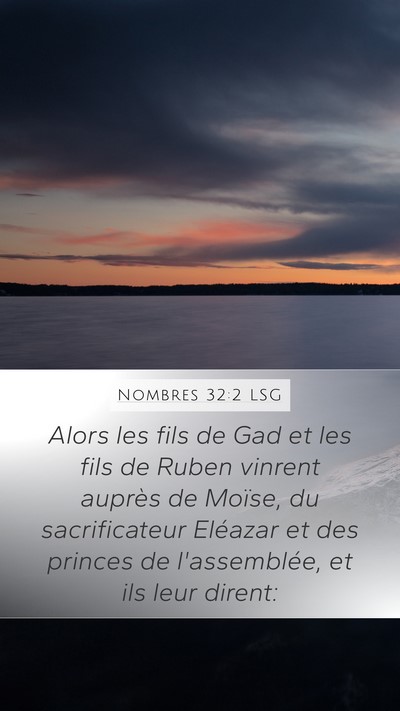 Nombres 32:2 LSG Bible Verse Image