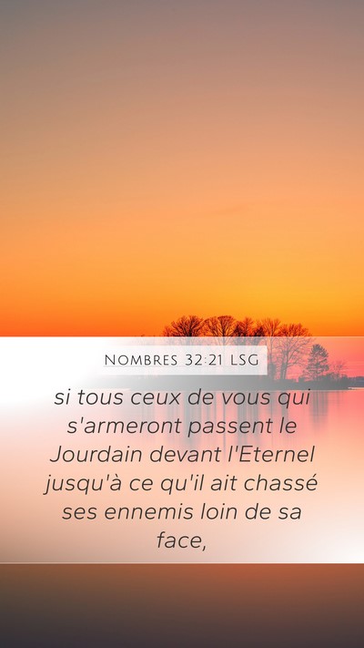 Nombres 32:21 LSG Mobile Phone Wallpaper - si tous ceux de vous qui s'armeront passent le - Mobile Bible Verse Wallpaper