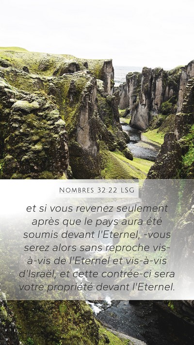 Nombres 32:22 LSG Mobile Phone Wallpaper - et si vous revenez seulement après que le pays - Mobile Bible Verse Wallpaper
