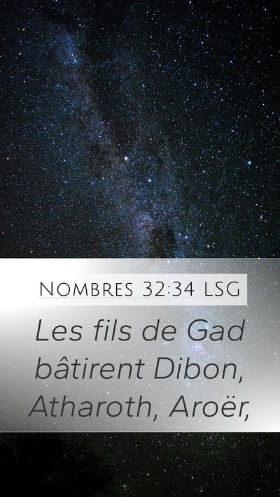 Nombres 32:34 LSG Bible Verse Image