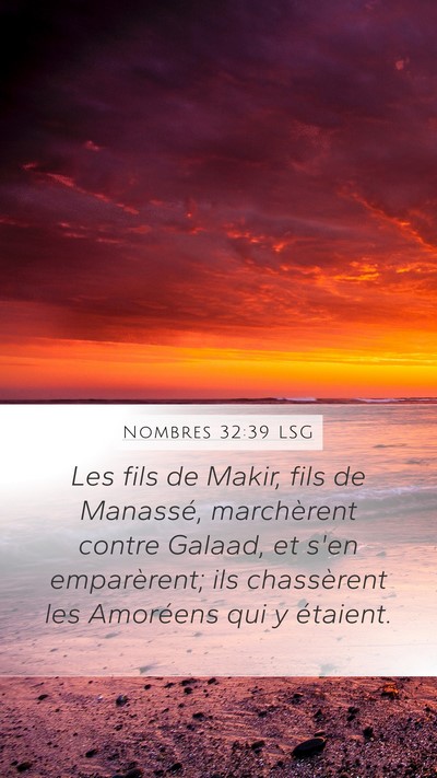 Nombres 32:39 LSG Bible Verse Image