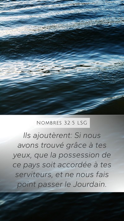 Nombres 32:5 LSG Bible Verse Image