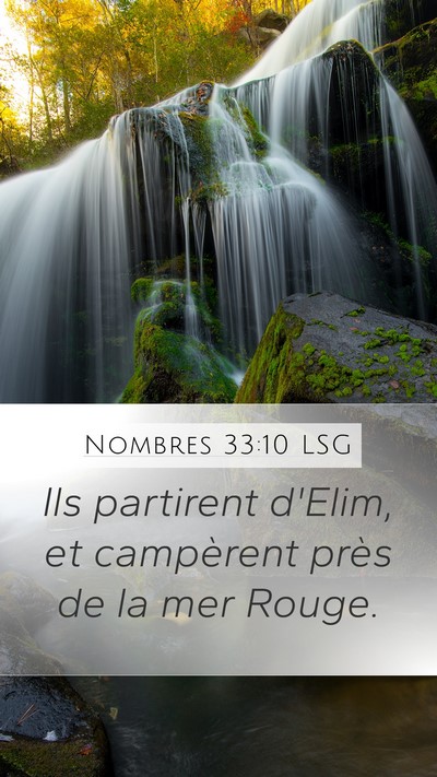 Nombres 33:10 LSG Bible Verse Image