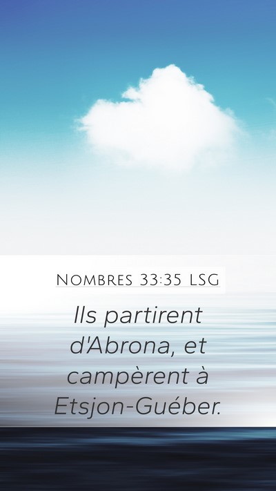 Nombres 33:35 LSG Bible Verse Image