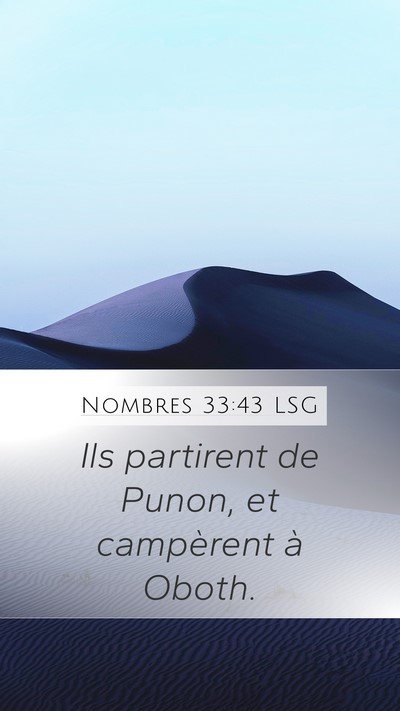 Nombres 33:43 LSG Bible Verse Image