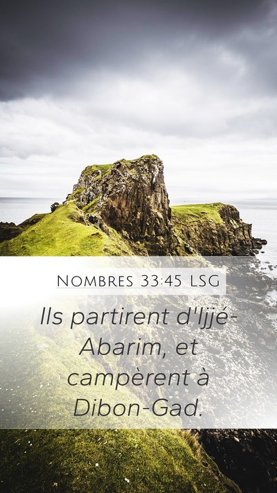 Nombres 33:45 LSG Bible Verse Image