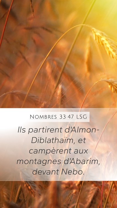 Nombres 33:47 LSG Bible Verse Image