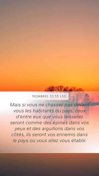 Nombres 33:55 LSG Bible Verse Image