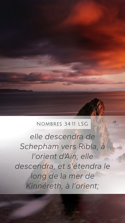 Nombres 34:11 LSG Bible Verse Image