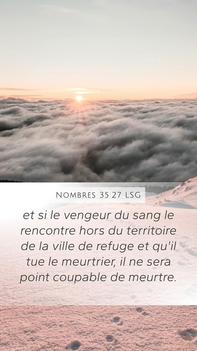 Nombres 35:27 LSG Bible Verse Image