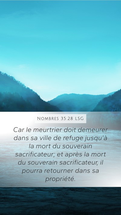 Nombres 35:28 LSG Bible Verse Image