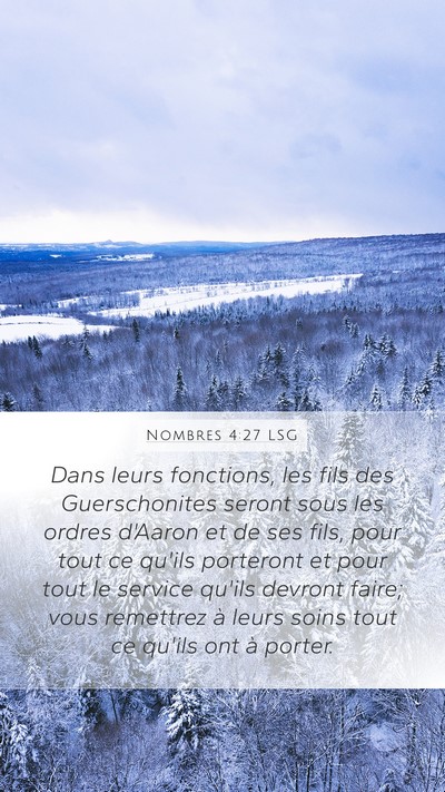 Nombres 4:27 LSG Bible Verse Image