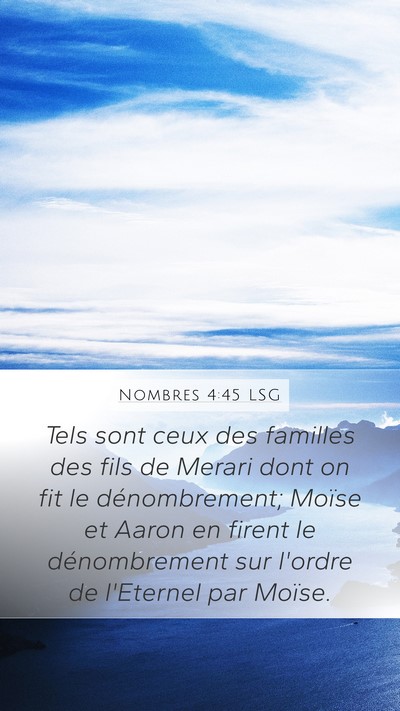 Nombres 4:45 LSG Bible Verse Image