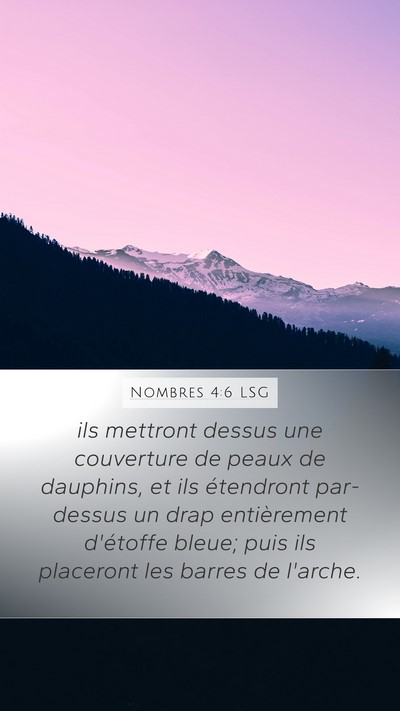 Nombres 4:6 LSG Bible Verse Image