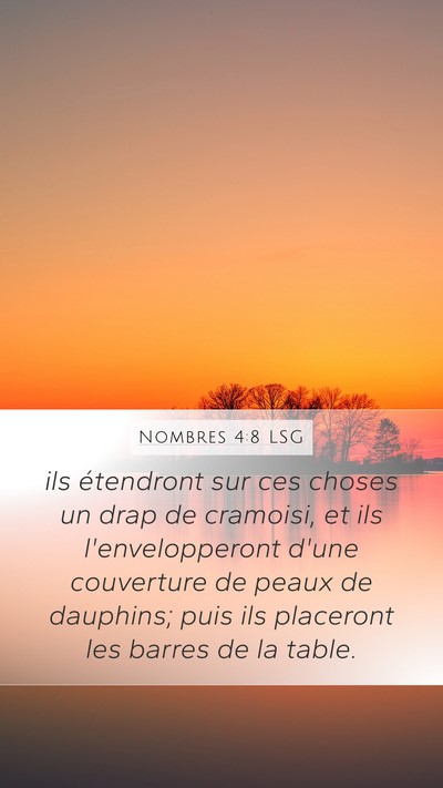Nombres 4:8 LSG Mobile Phone Wallpaper - ils étendront sur ces choses un drap de - Mobile Bible Verse Wallpaper