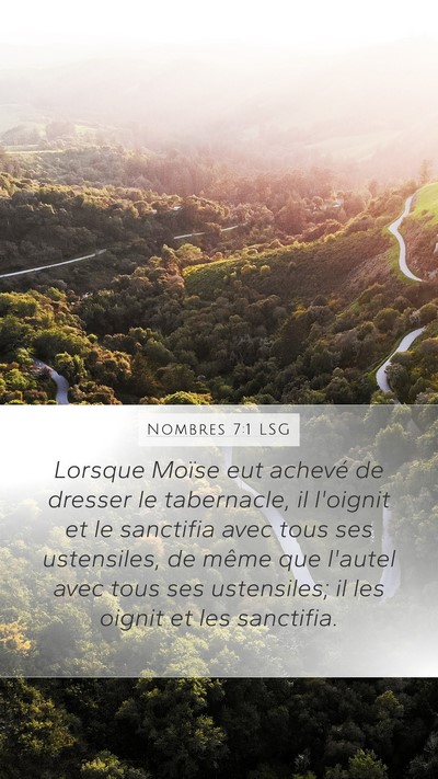 Nombres 7:1 LSG Bible Verse Image