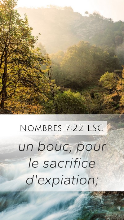 Nombres 7:22 LSG Mobile Phone Wallpaper - un bouc, pour le sacrifice - Mobile Bible Verse Wallpaper