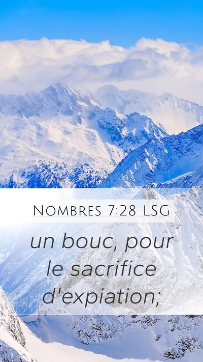 Nombres 7:28 LSG Mobile Phone Wallpaper - un bouc, pour le sacrifice - Mobile Bible Verse Wallpaper