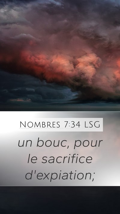 Nombres 7:34 LSG Mobile Phone Wallpaper - un bouc, pour le sacrifice - Mobile Bible Verse Wallpaper