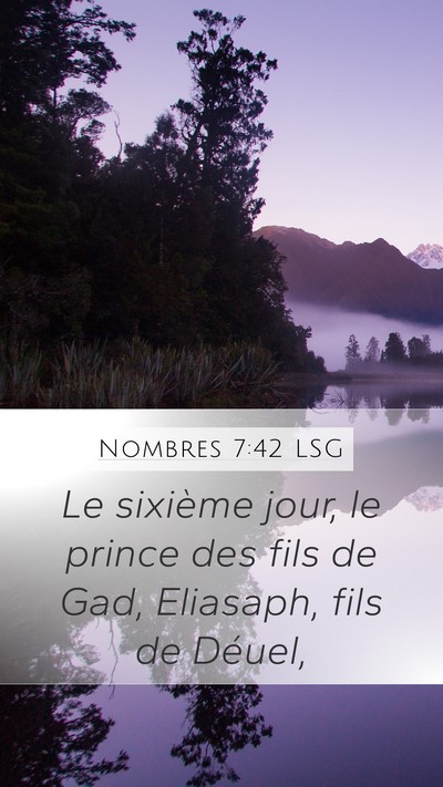Nombres 7:42 LSG Bible Verse Image