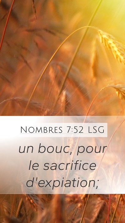 Nombres 7:52 LSG Mobile Phone Wallpaper - un bouc, pour le sacrifice - Mobile Bible Verse Wallpaper