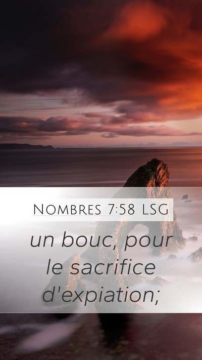 Nombres 7:58 LSG Mobile Phone Wallpaper - un bouc, pour le sacrifice - Mobile Bible Verse Wallpaper