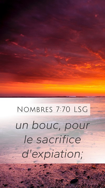 Nombres 7:70 LSG Mobile Phone Wallpaper - un bouc, pour le sacrifice - Mobile Bible Verse Wallpaper