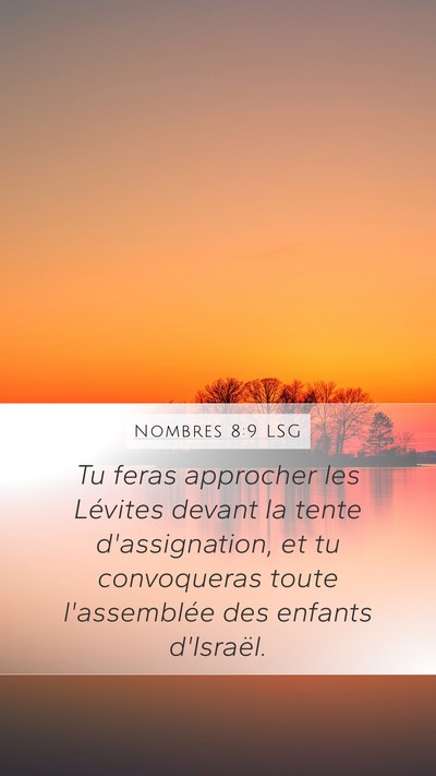 Nombres 8:9 LSG Mobile Phone Wallpaper - Tu feras approcher les Lévites devant la tente - Mobile Bible Verse Wallpaper