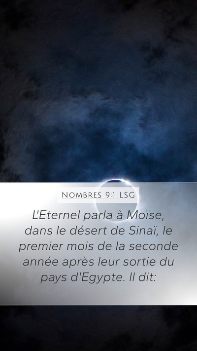 Nombres 9:1 LSG Bible Verse Image
