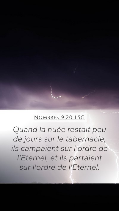Nombres 9:20 LSG Bible Verse Image