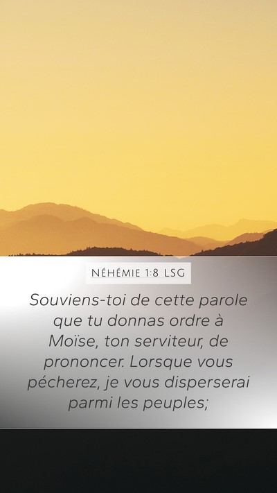 Néhémie 1:8 LSG Bible Verse Image