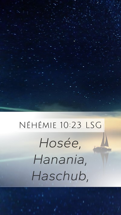 Néhémie 10:23 LSG Bible Verse Image